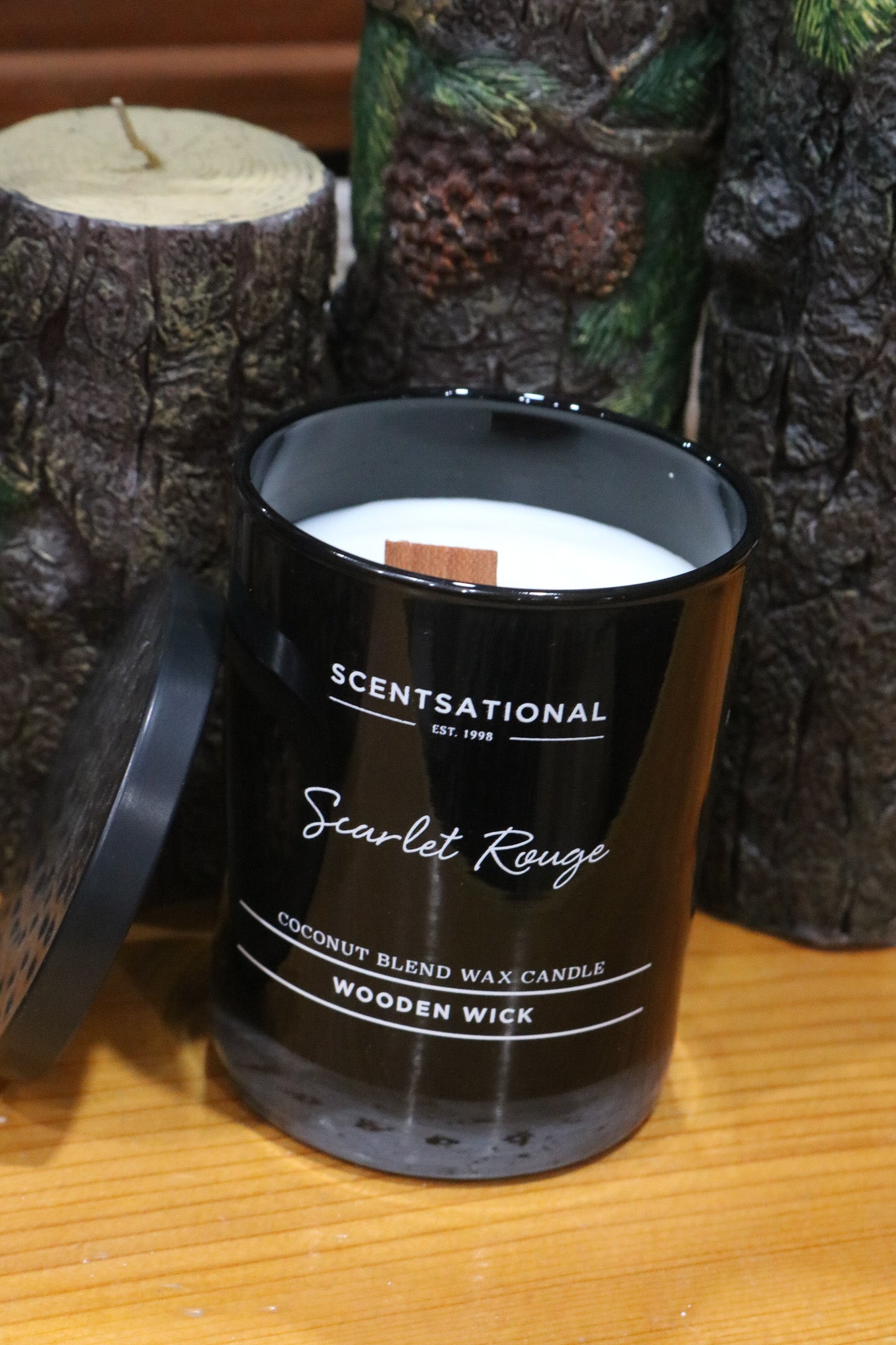 Scarlet Rouge Coconut Blend Wax & Wooden Wick Candle
