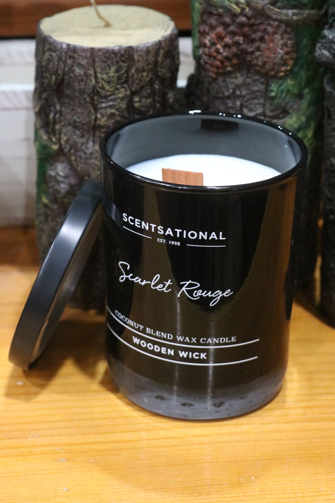 Scarlet Rouge Coconut Blend Wax & Wooden Wick Candle