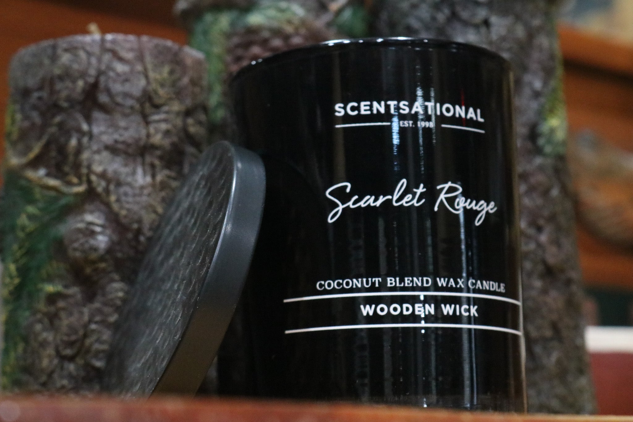 Scarlet Rouge Coconut Blend Wax & Wooden Wick Candle