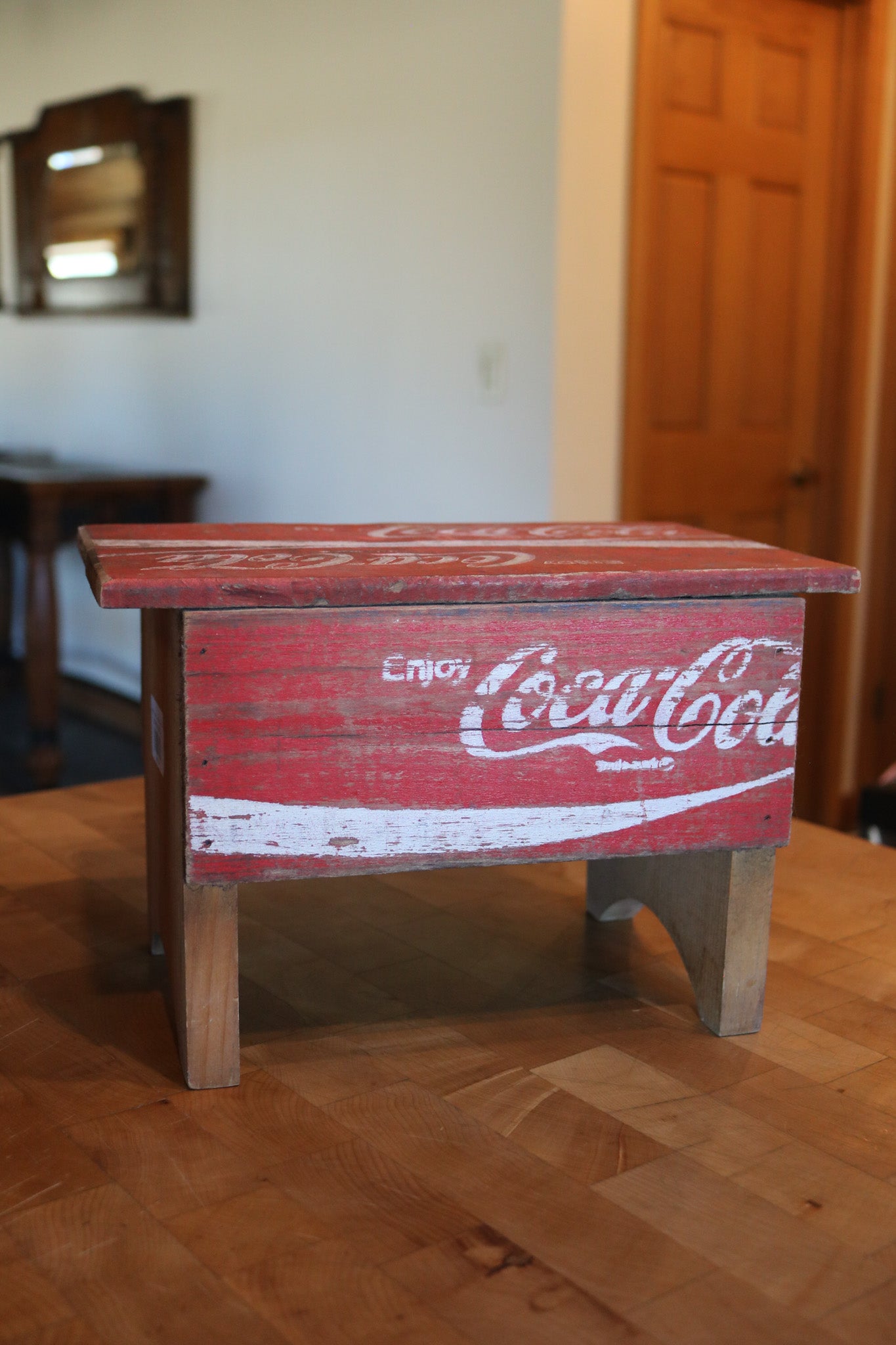 Handmade Toy Bench From Wooden Coca-Cola Crates