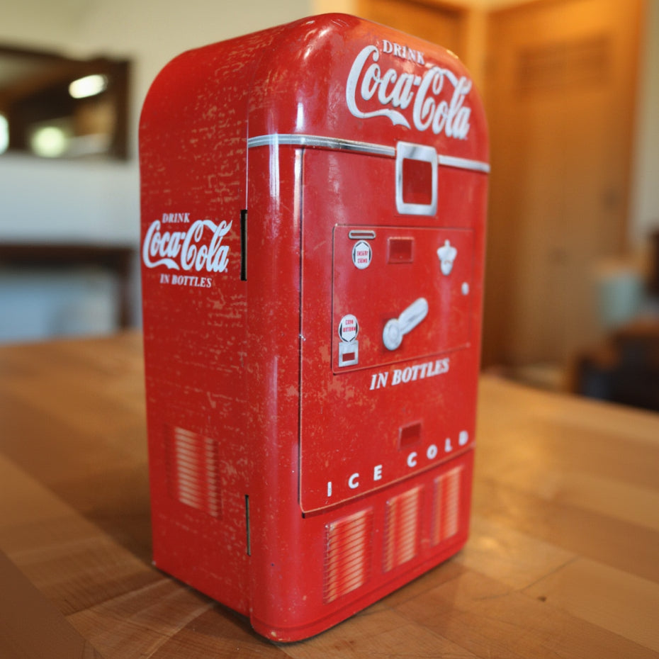 Vintage Coca Cola Vending Machine Tin
