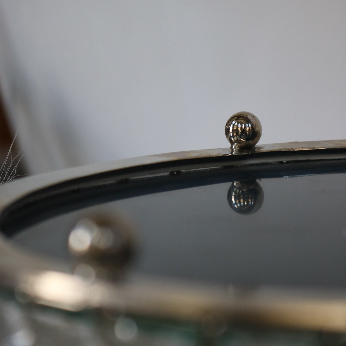 Elegant and Glamorous Gem-Lined Vanity Tray with Mirror