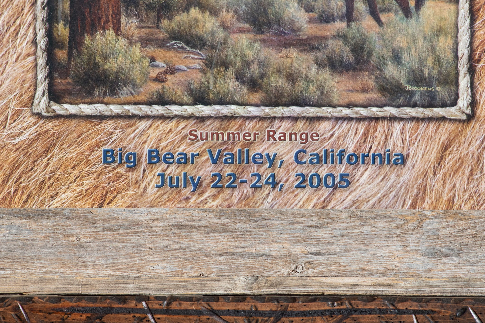 Big Bear Cowboy Gathering 2005 Framed Poster – Rustic Western Wall Art Barnwood Frame 28x34