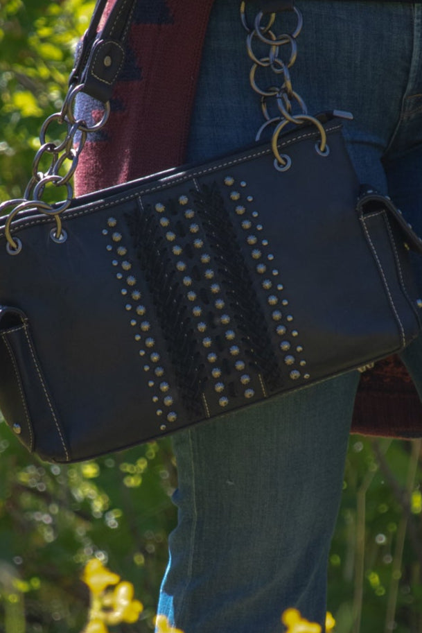 Montana West Laser Cut Collection Conceal Carry Tote Handbag