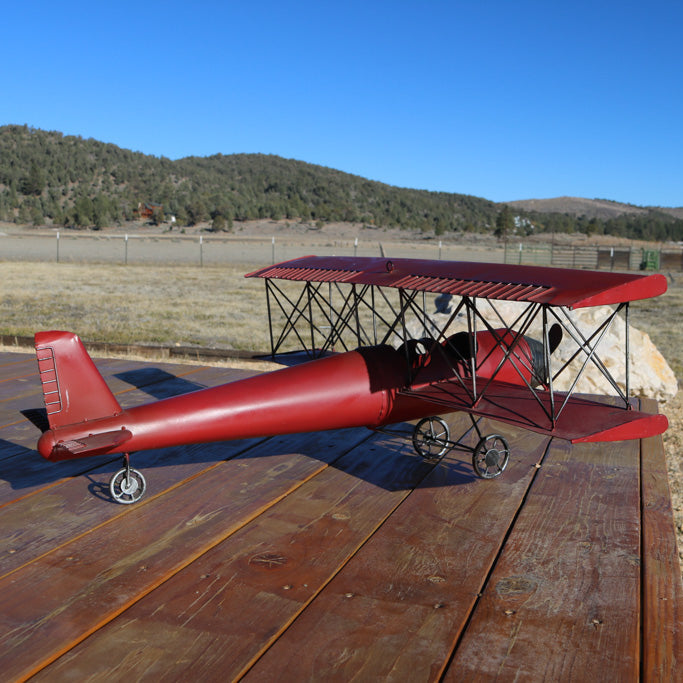 Metal Vintage Red Model Airplane