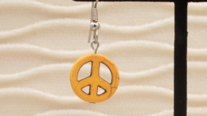 Peace Sign Dangle Earrings