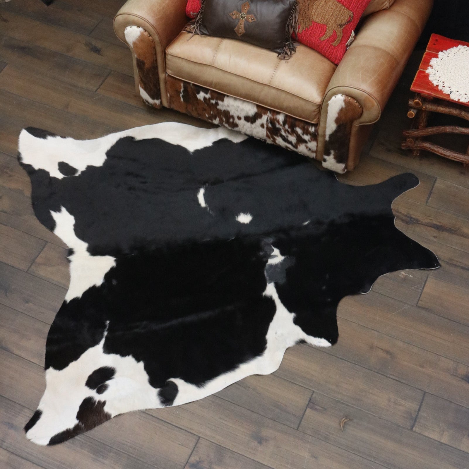 Unique Black and White Cowhide Handcrafted in Brazil