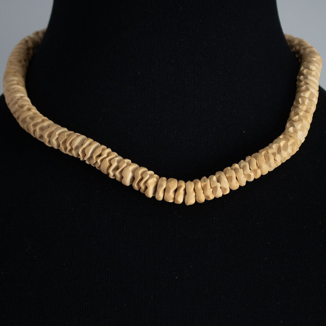 Unique Wooded Beaded Necklace