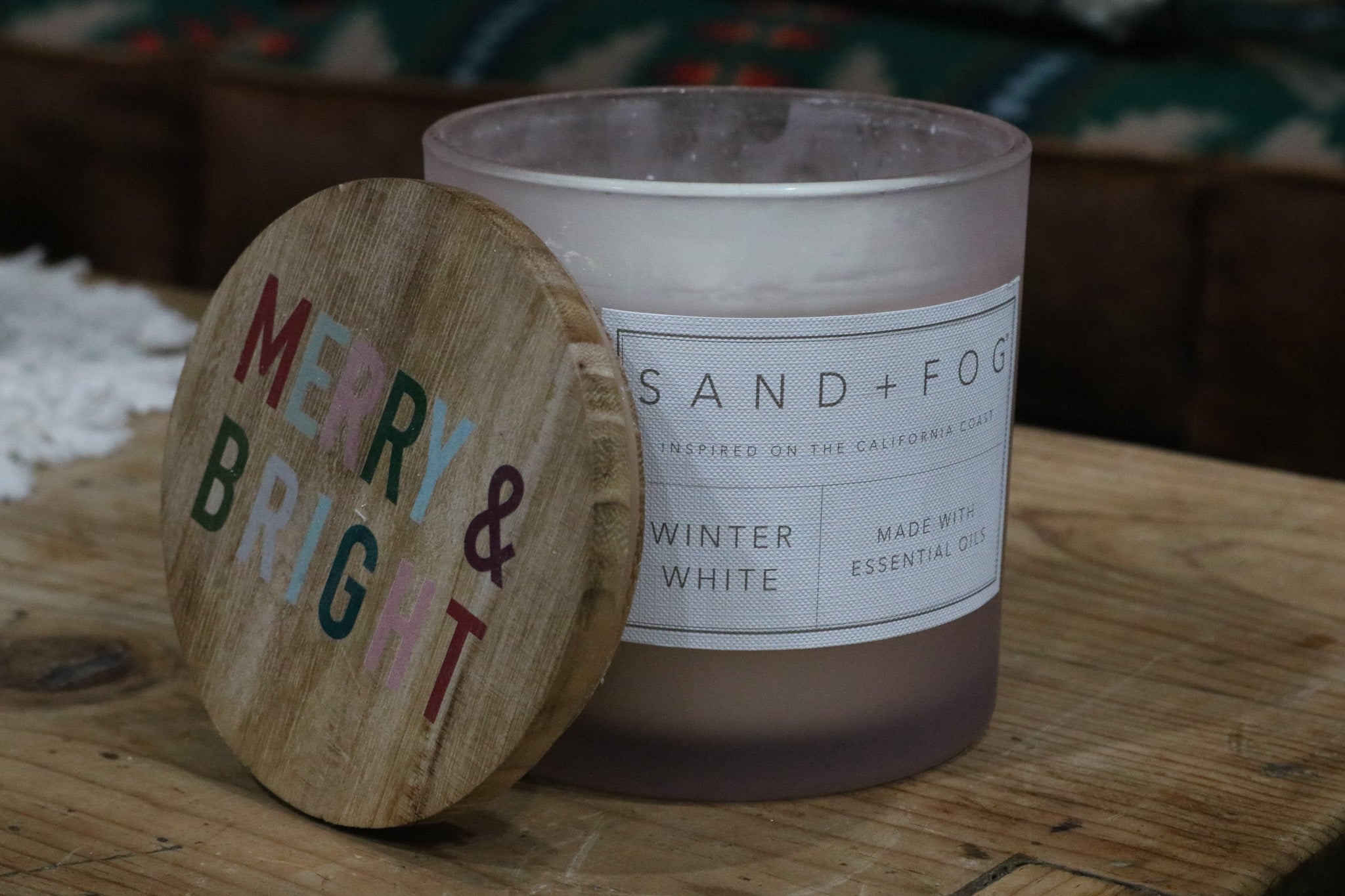 Sand & Fog Merry & Bright Winter Candle White Collection