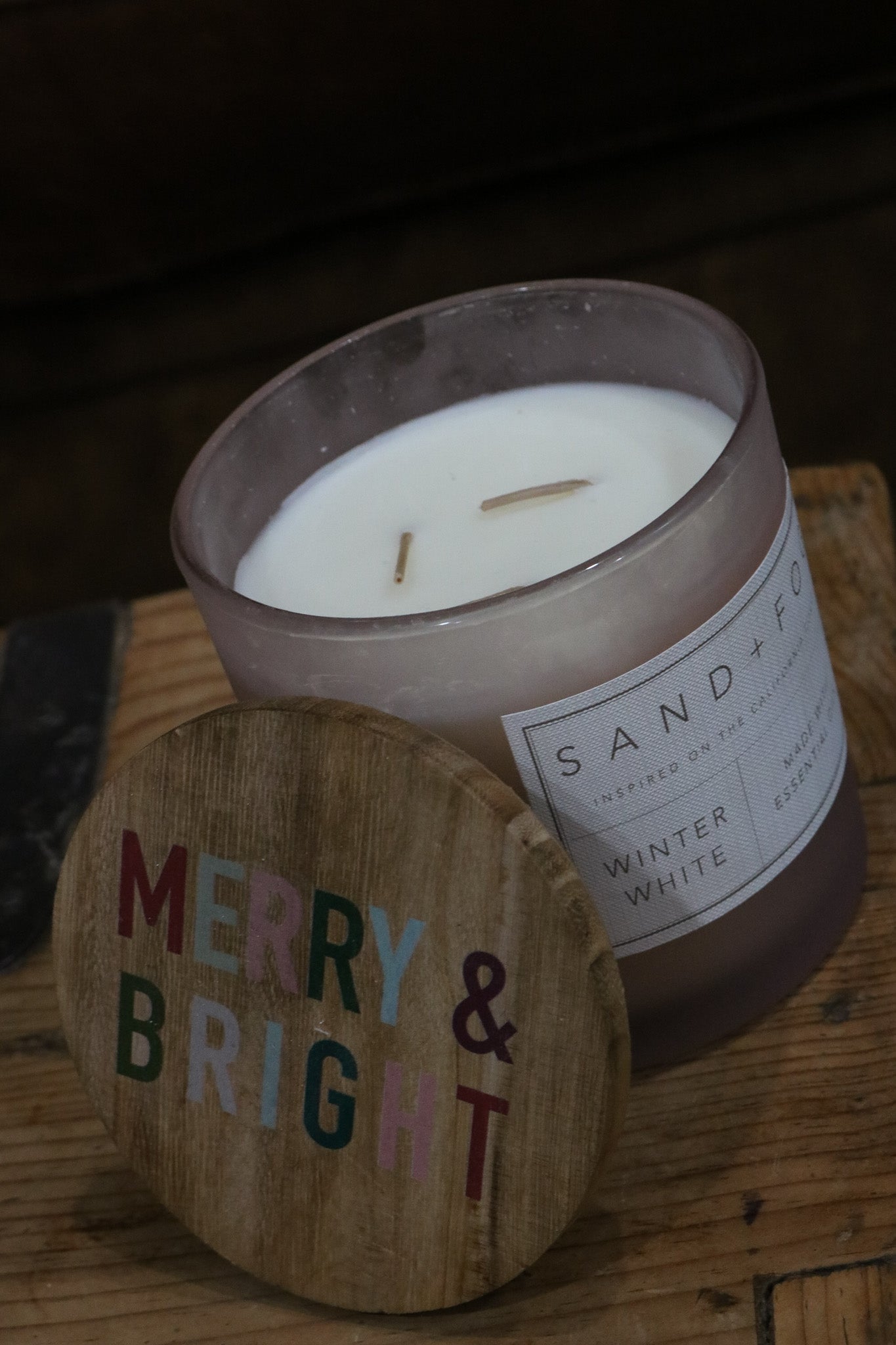 Sand & Fog Merry & Bright Winter Candle White Collection