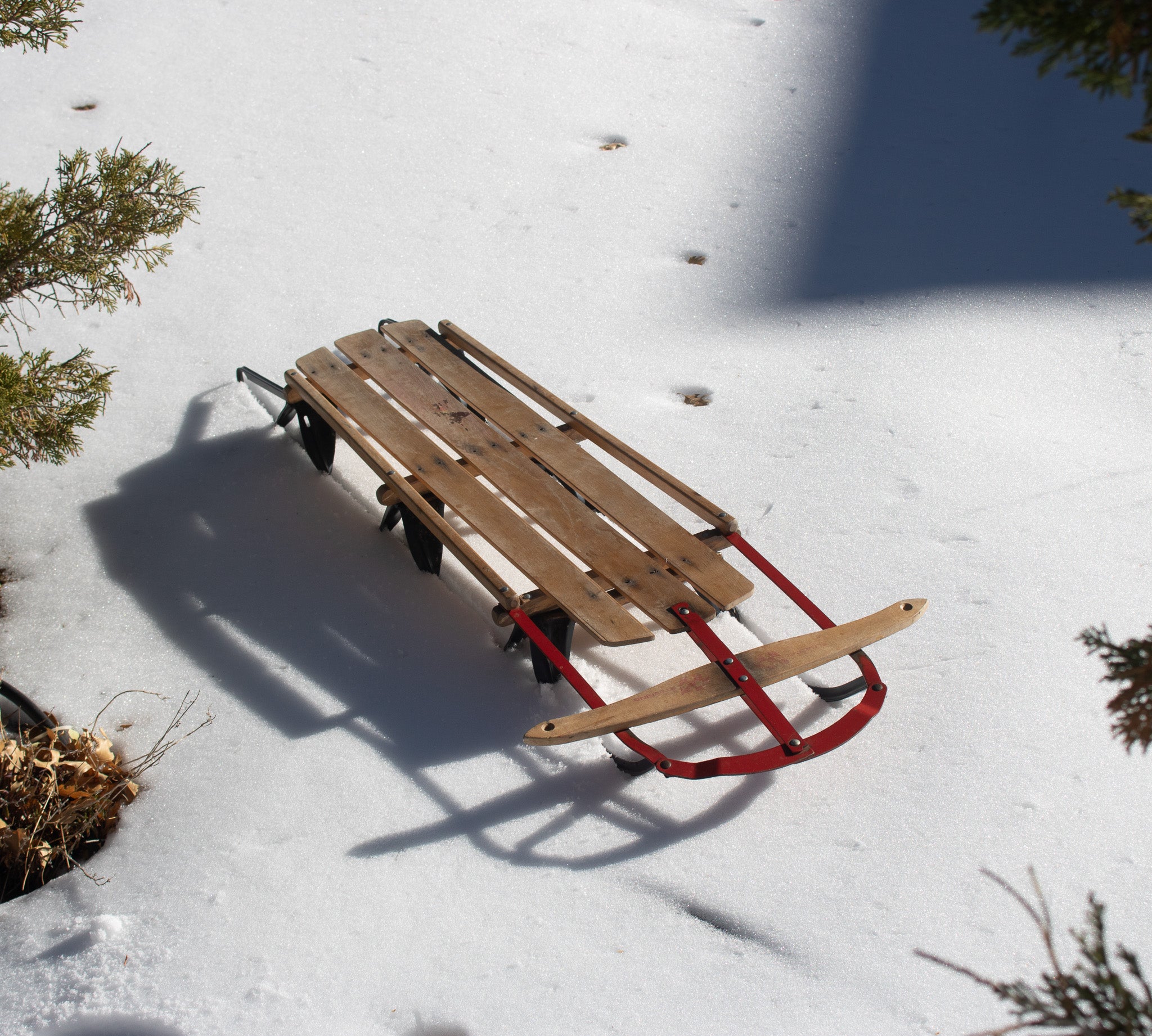 Vintage Children's Metal Runner Winter Snow Sled