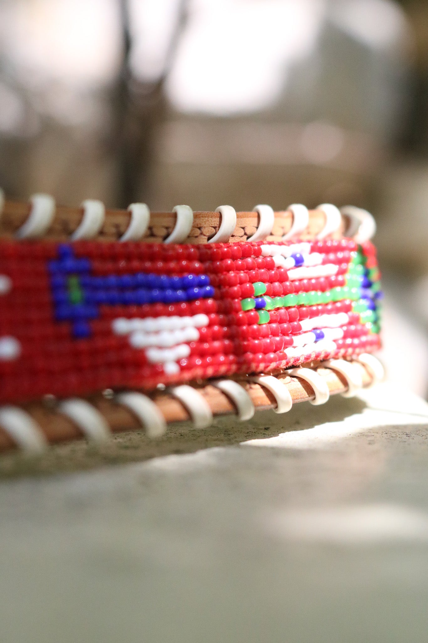 Beaded Cowhide Belt
