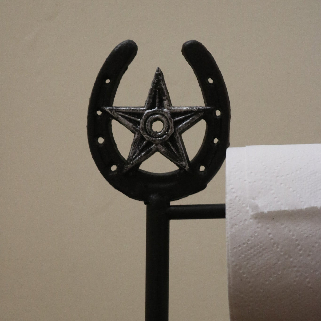 Equestrian Themed Horseshoe & Star Bathroom Toilet Paper Holder