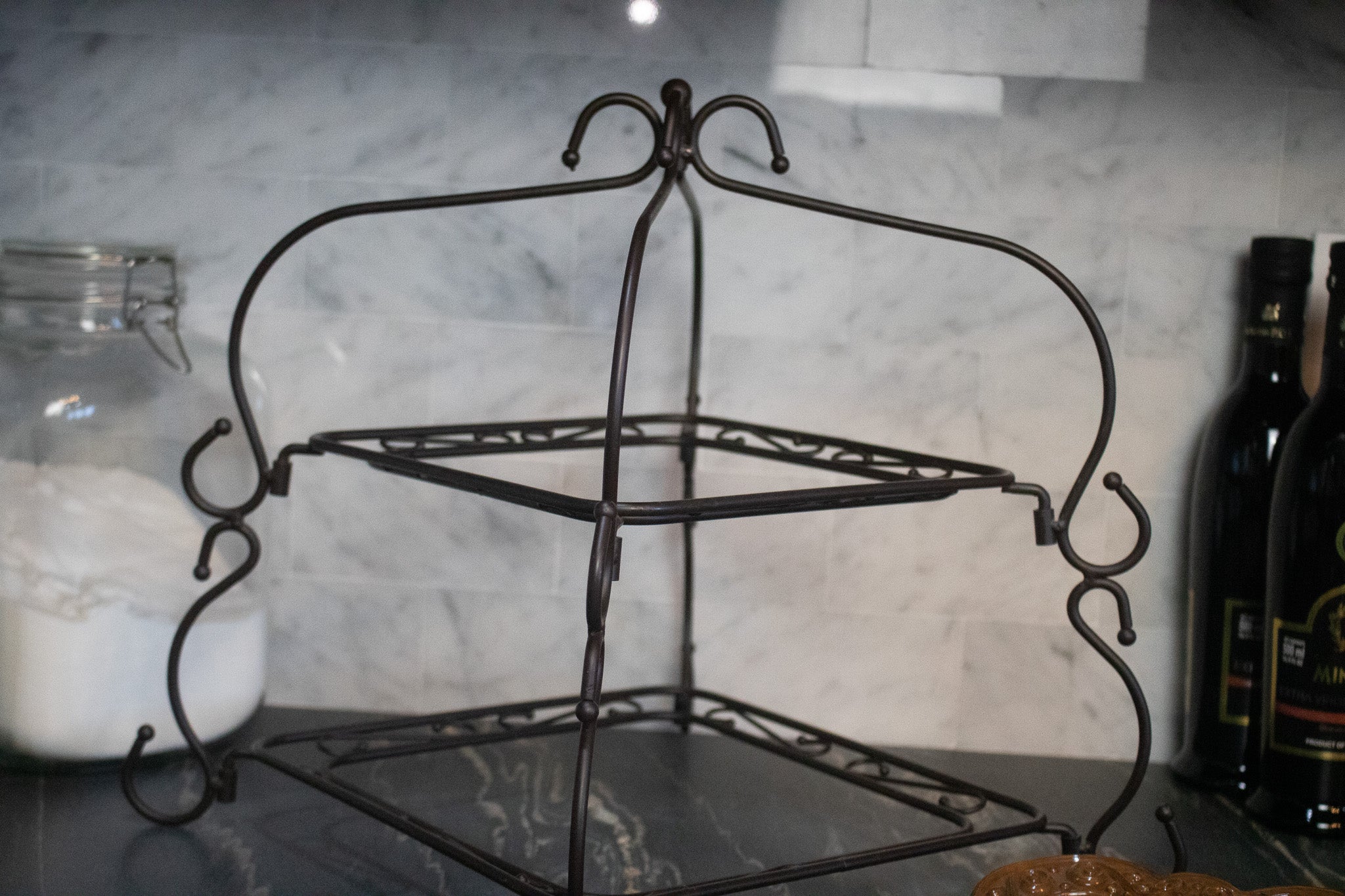 Two Tier Celebrating Home Square Serving Dish