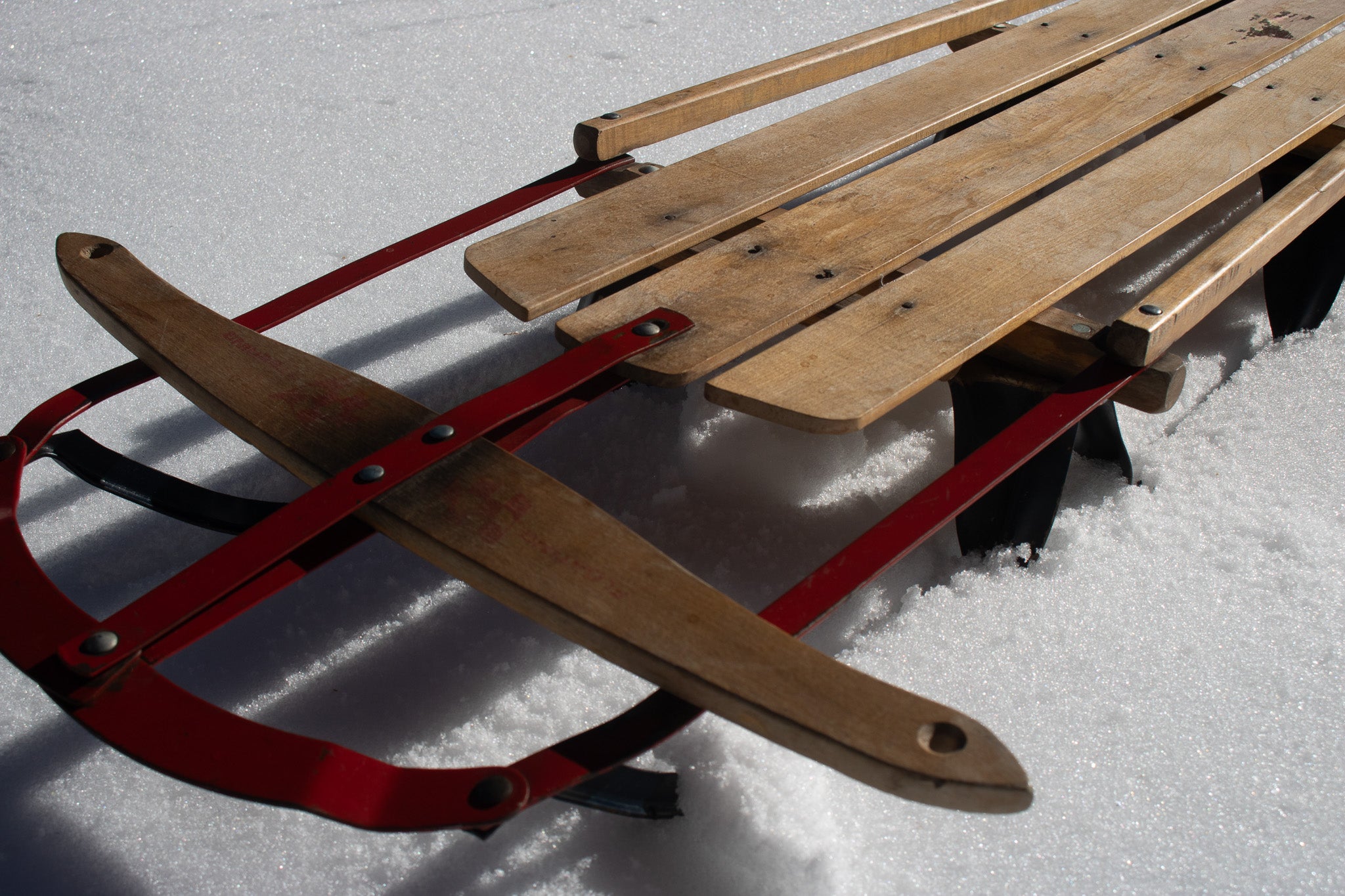 Vintage Children's Metal Runner Winter Snow Sled