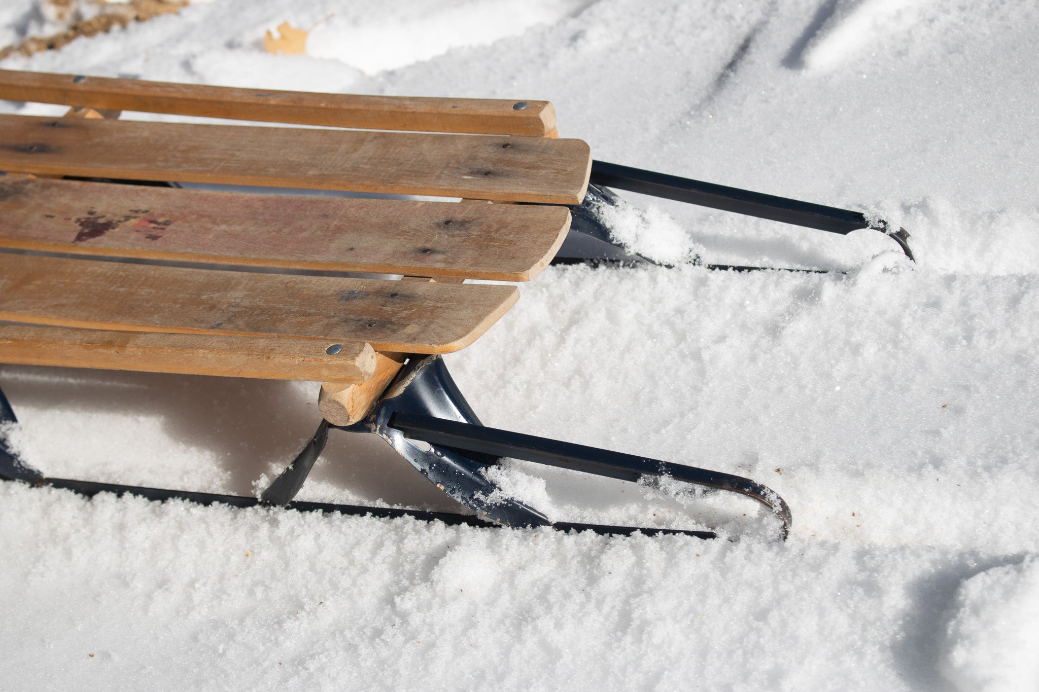 Vintage Children's Metal Runner Winter Snow Sled