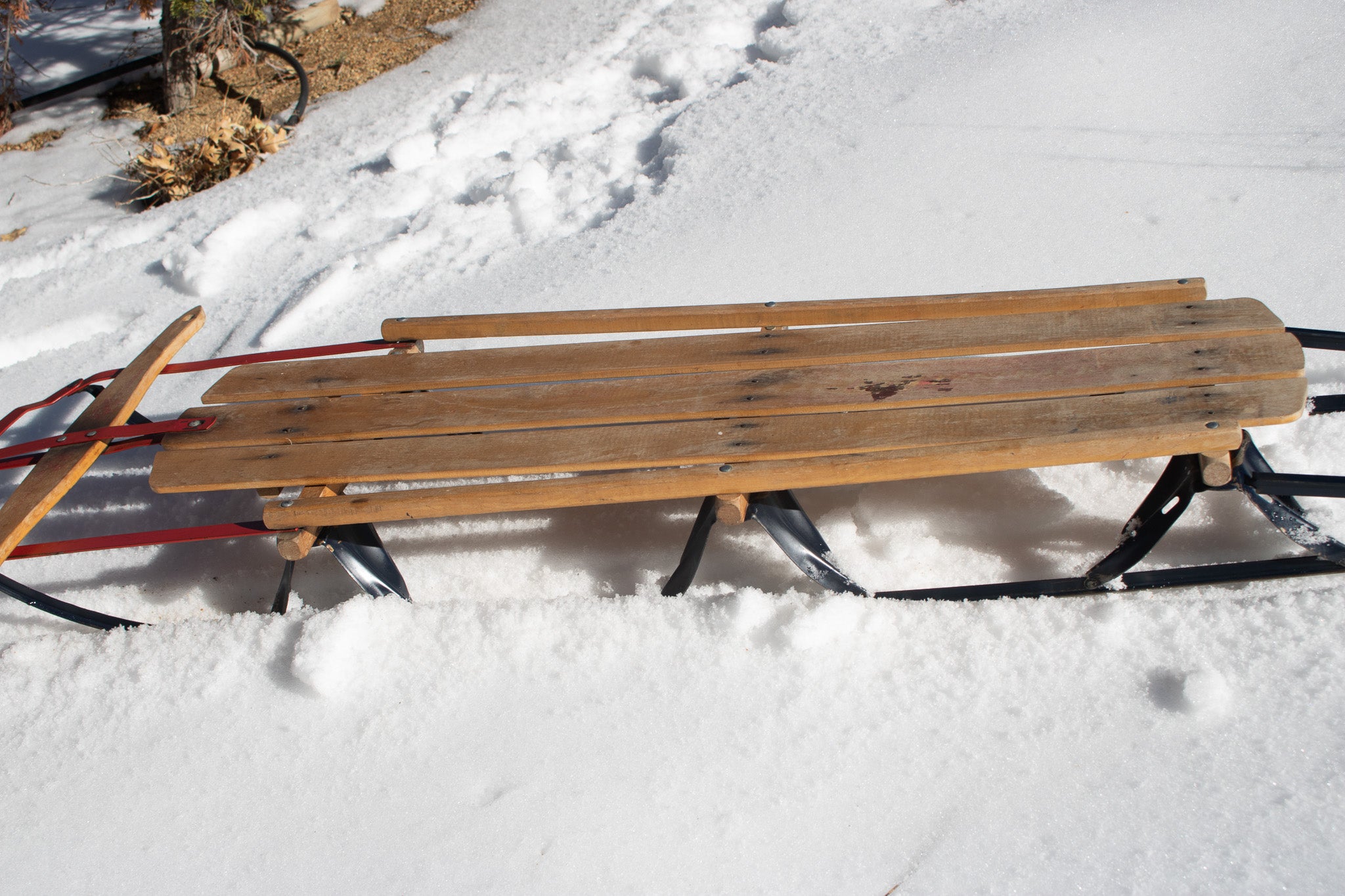 Vintage Children's Metal Runner Winter Snow Sled