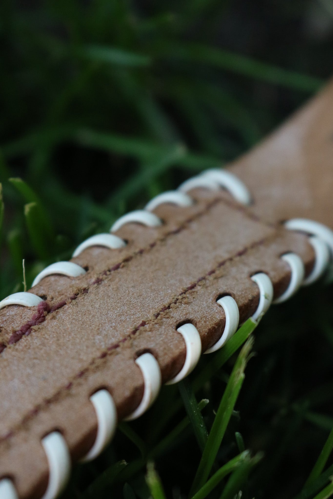 Hand-beaded Cowhide Belt