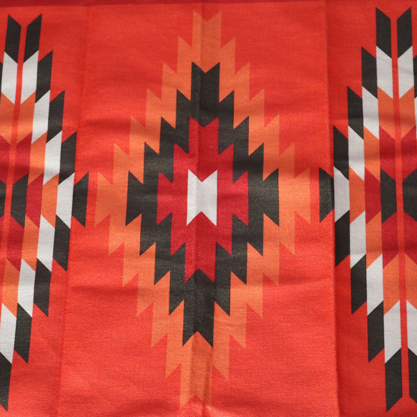 Red Aztec Authentic Geometric Print Table Runner