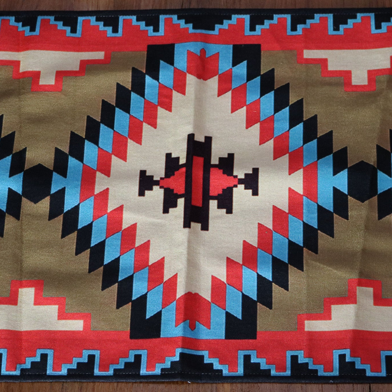 Southwest Aztec Red and Blue Table Runner
