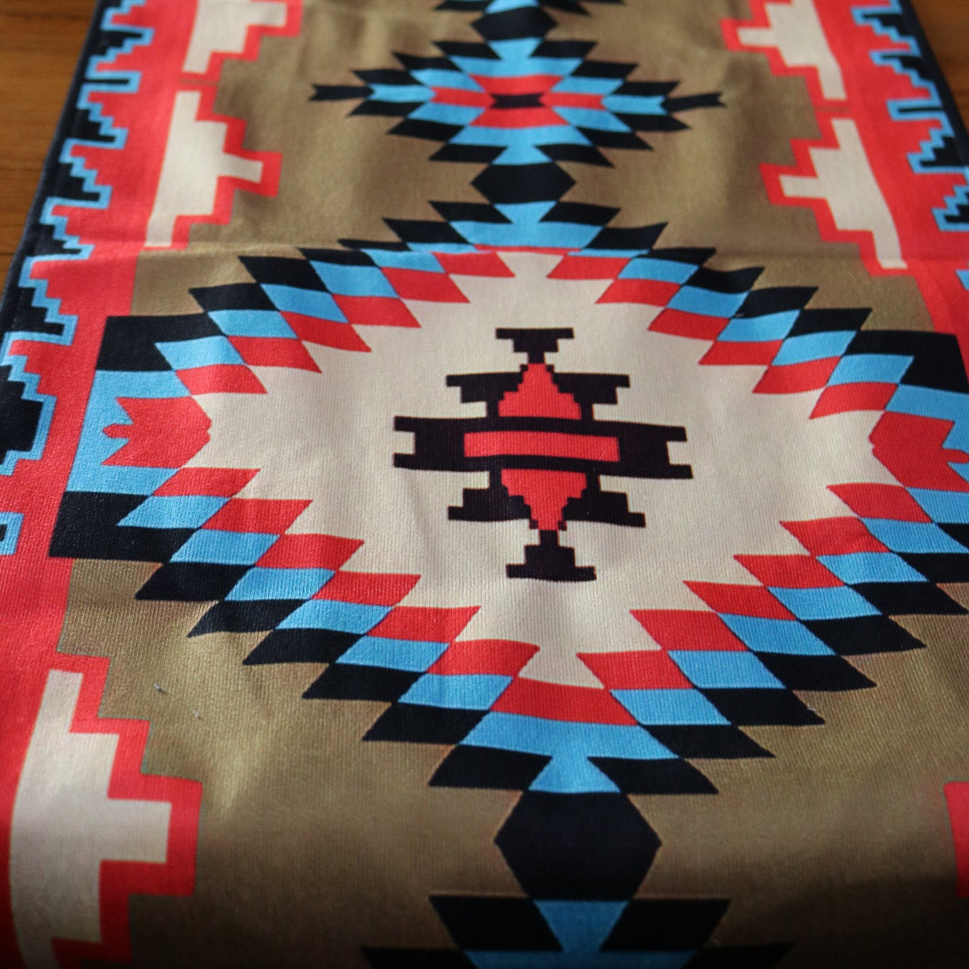 Southwest Aztec Red and Blue Table Runner