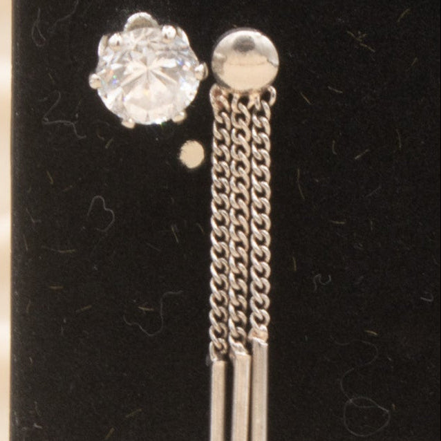 Chain Dangle Earring with Cubic Zirconia Earring Set