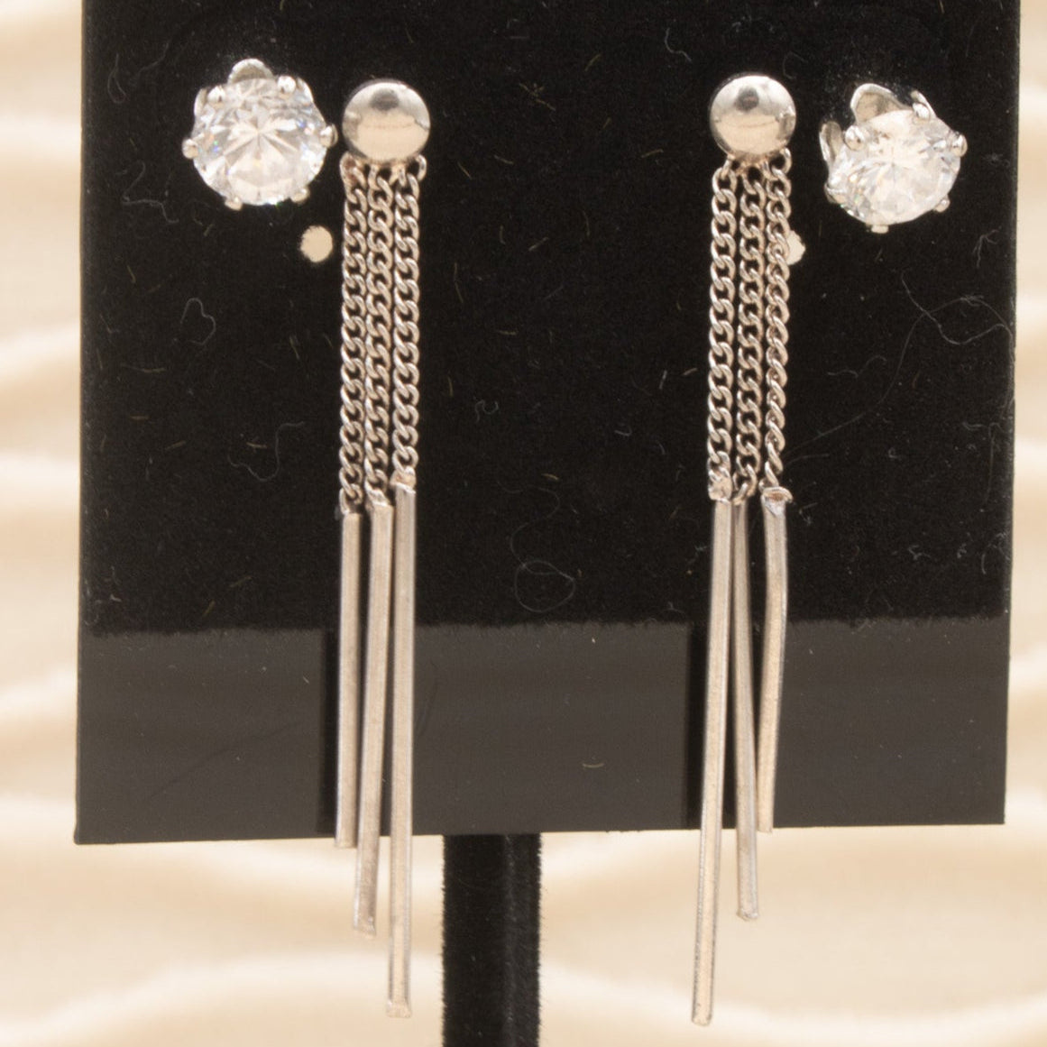 Chain Dangle Earring with Cubic Zirconia Earring Set