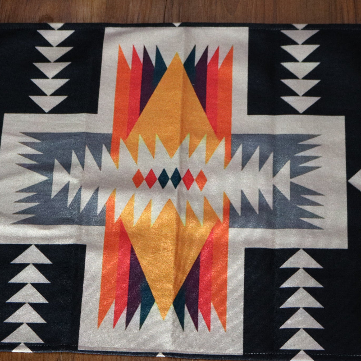 Southwestern Rug Design Table Runner Terracotta Aztec Print Geometric Print