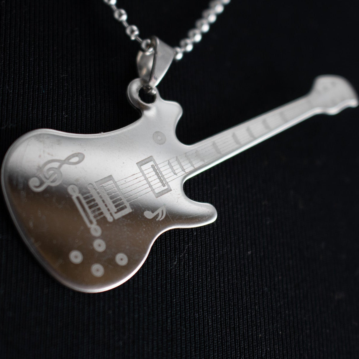 Electric Guitar Charm Necklace