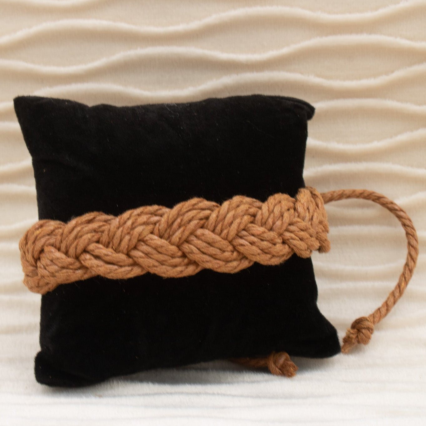 Soft Light Brown Jute Cord Braided Adjustable Bracelet