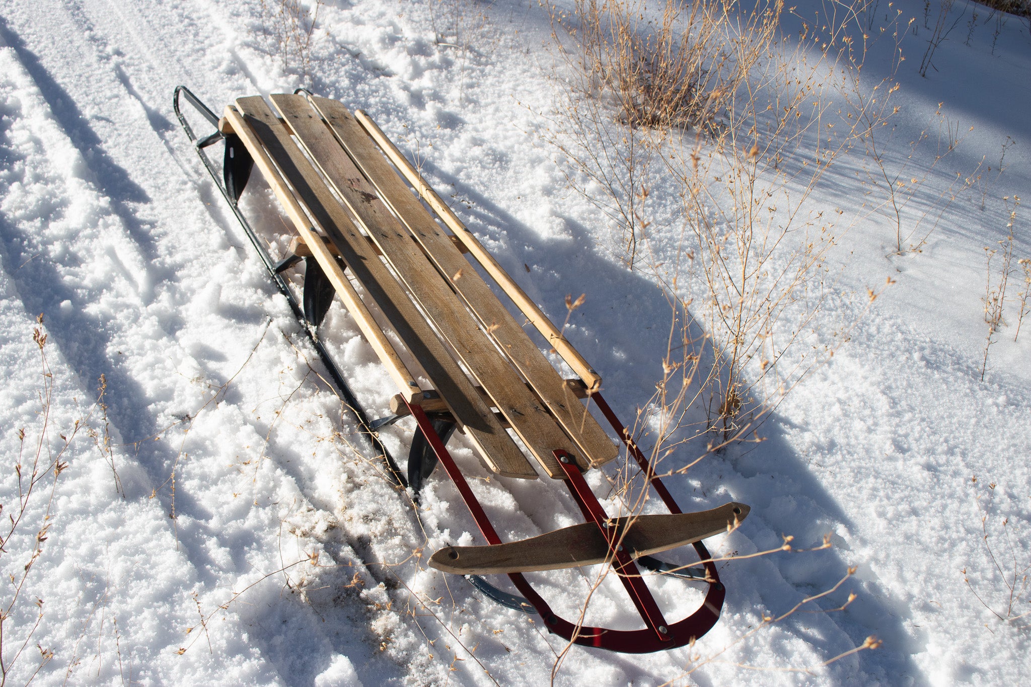 Vintage Children's Metal Runner Winter Snow Sled