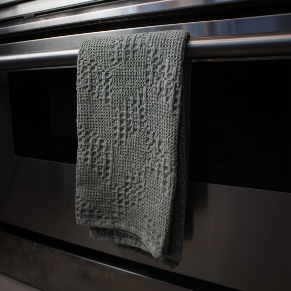 Rachel Zoe Set of 2 Kitchen Hand Towels Sage Green