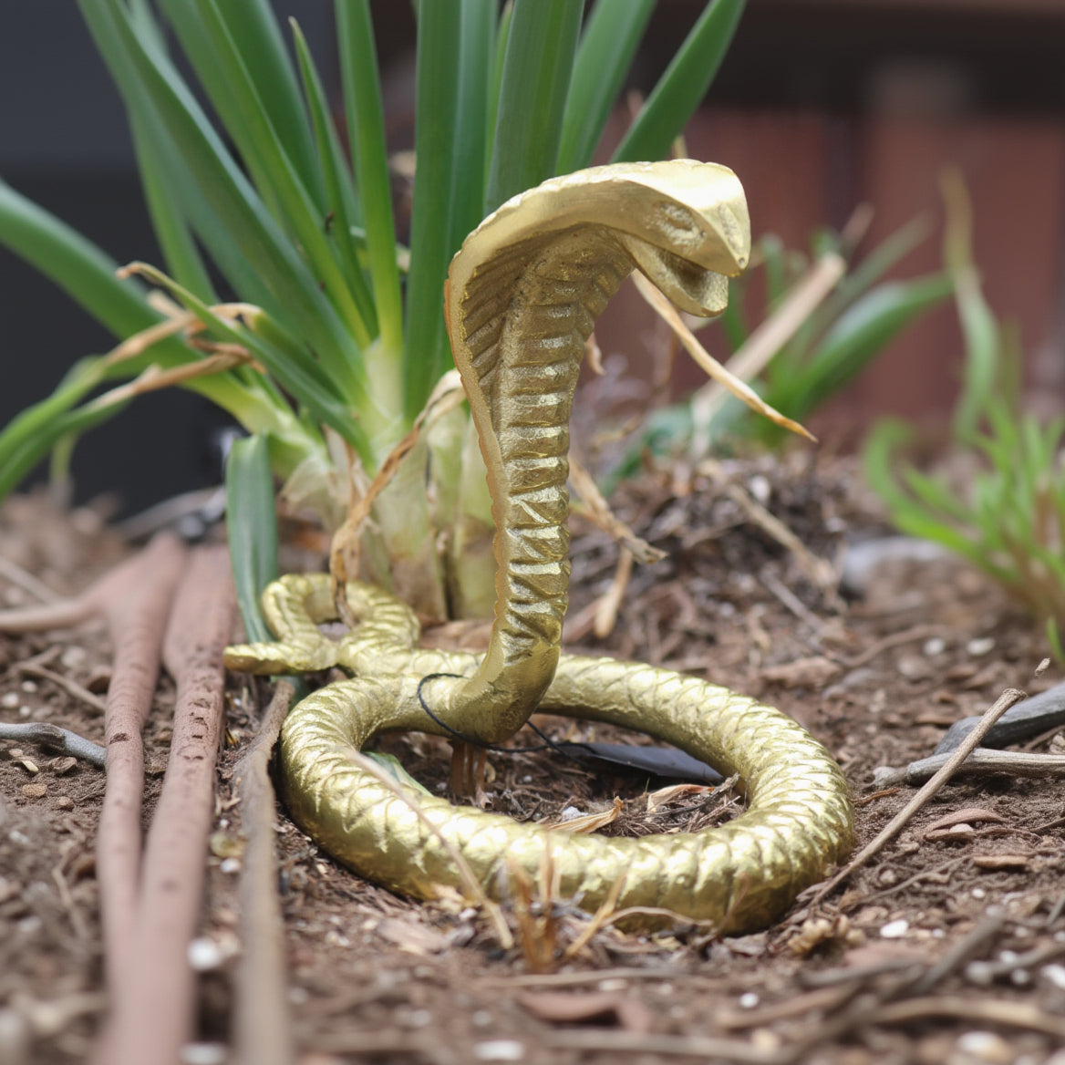 Gold Snake Decoration Sculpture For Kitchen or Home