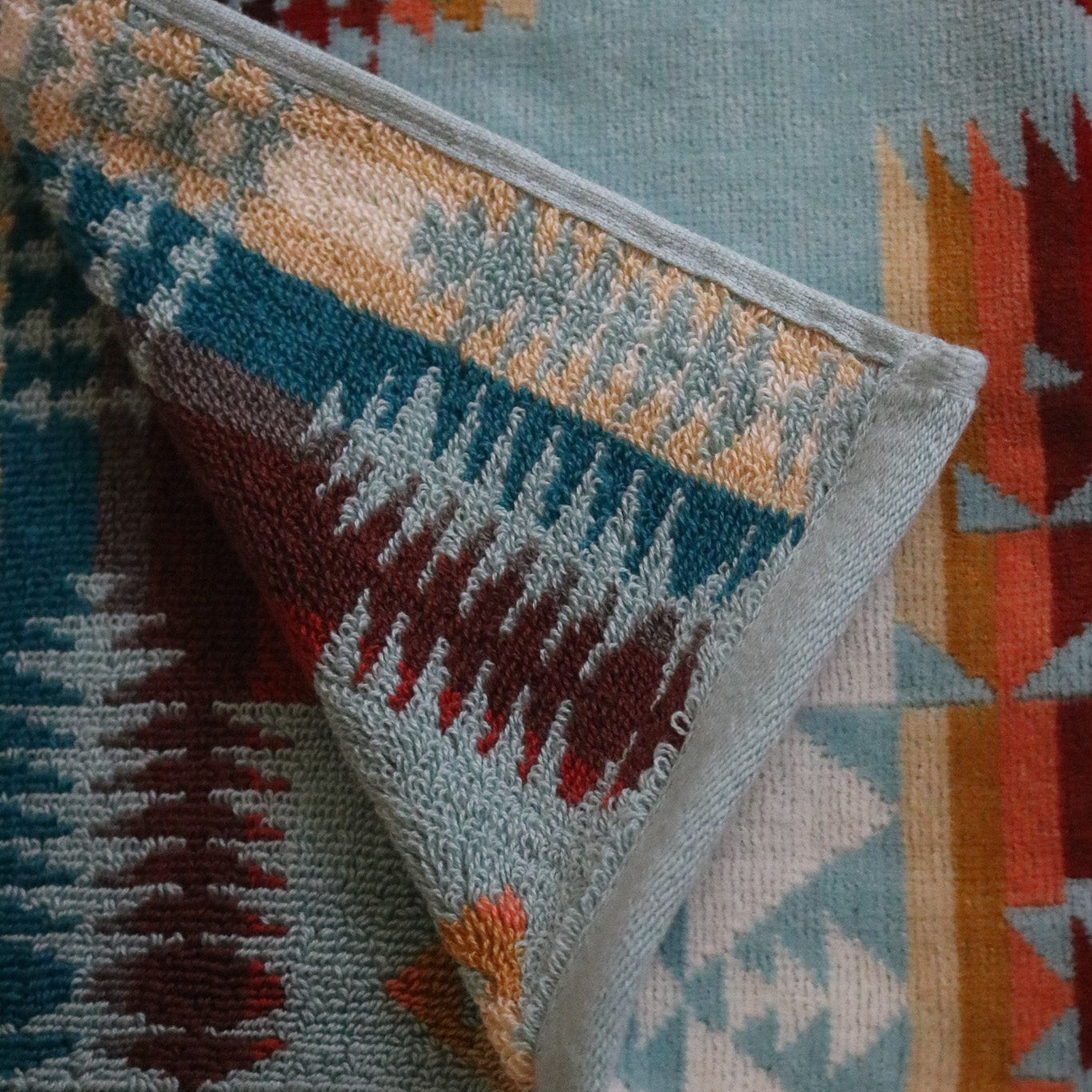 Pendleton Aqua Jacquard Hand Towels