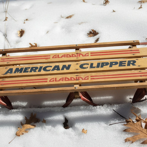 Gladding American Clipper Metal Runner Snow Sled