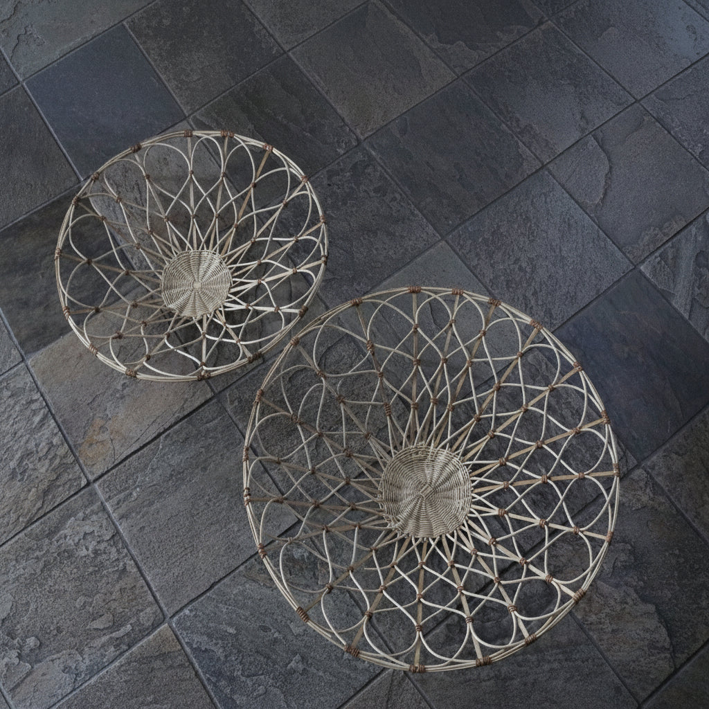 Scandinavian Minimalist Woven Basket Wall Art Elegant and Simple