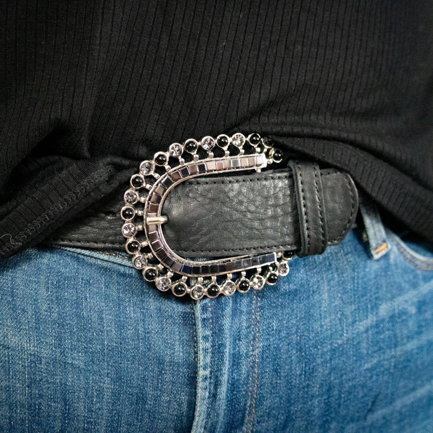 Soft Surroundings Dolly Embellished Buckle Belt