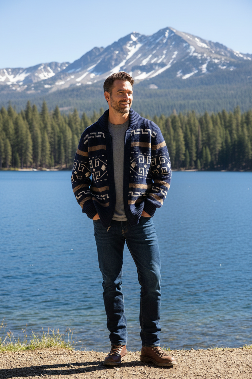 Pendelton Original Westerly Navy/ Brown Coat