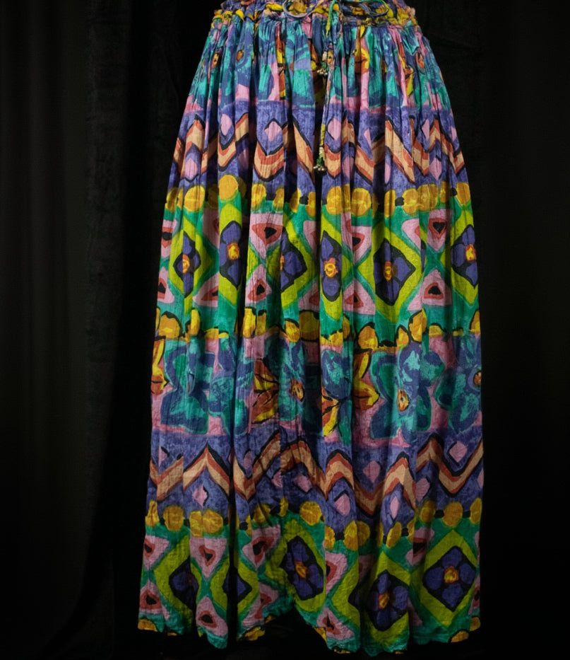 Vintage Folk Broomstick Skirt – Petite, Multi-Color