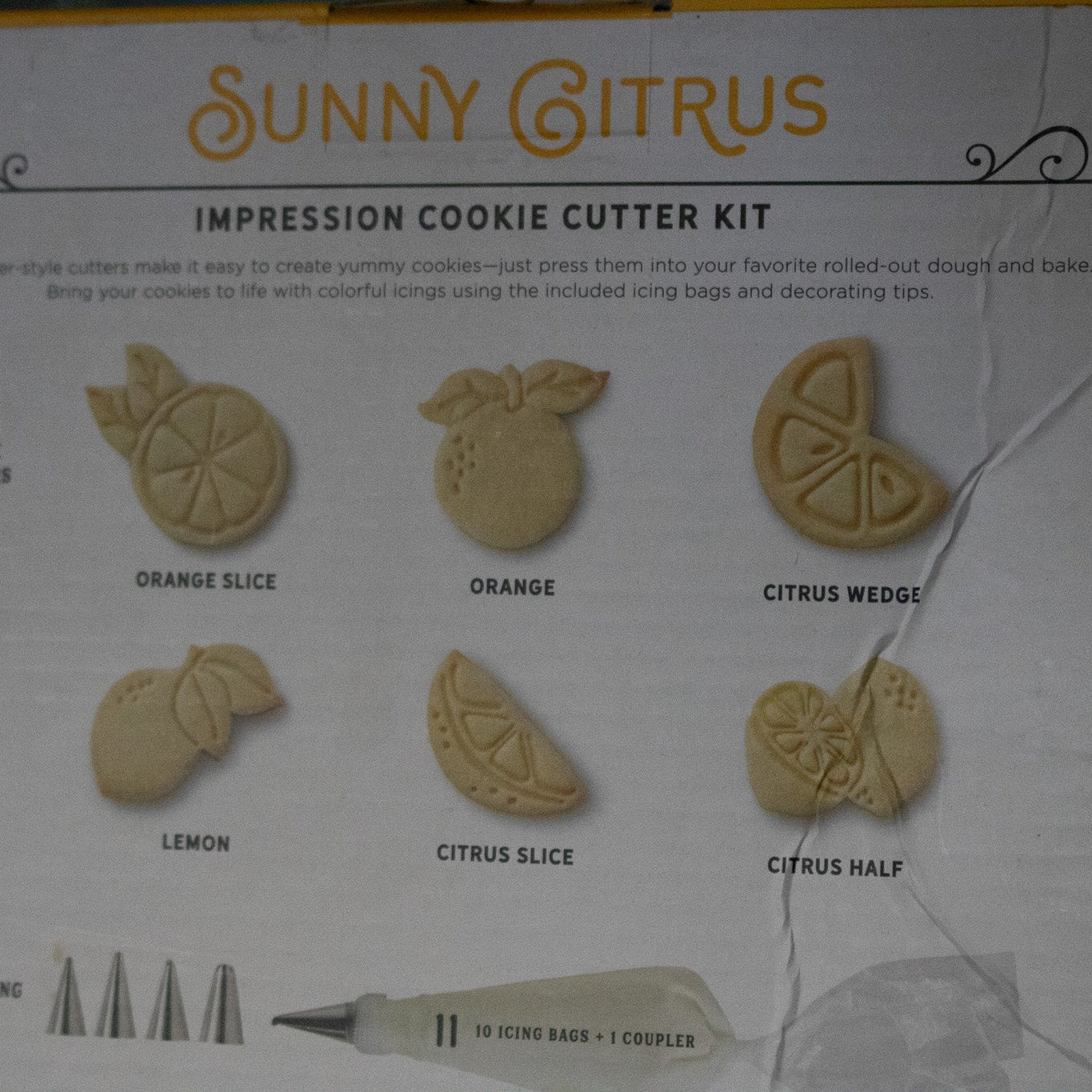 Williams Sonoma Sunny Citrus Impression Cookie Cutter 21-Piece Set Kit