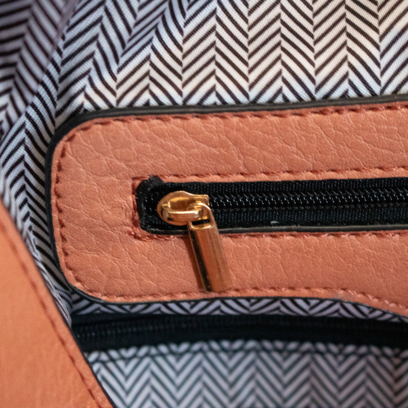 3 Compartment zipper Salmon Color BOHO Shoulder bag