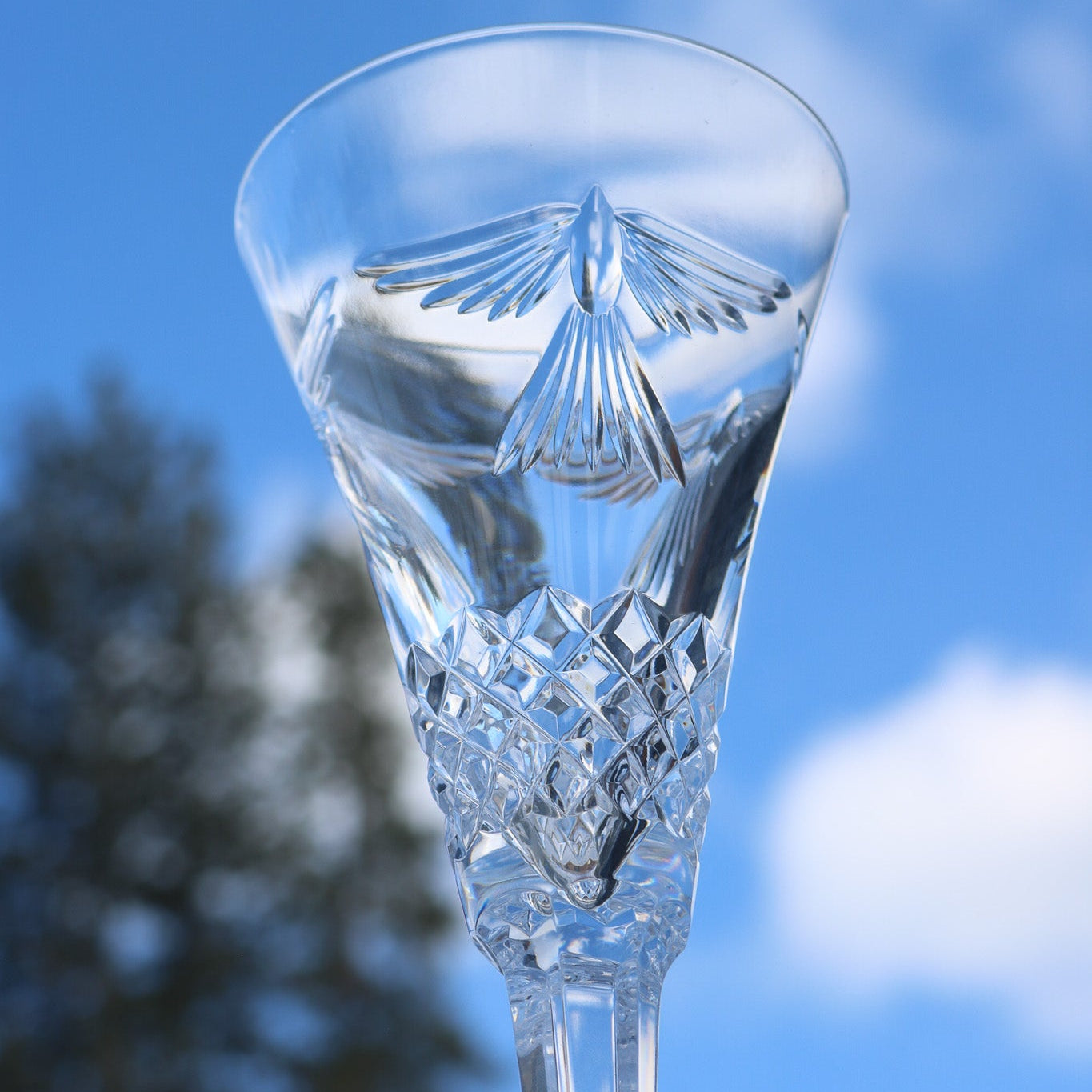 WATERFORD Crystal Millennium Collection A Toast To The Year 2000 First Toast Happiness Second Toast Love Third Toast Health Fourth Toast Prosperity Fifth Toast Peace Toasting Champagne Flutes
