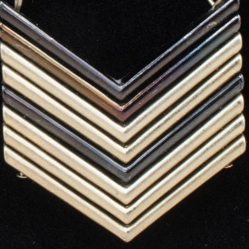 15" Long Gold Chain with Attached V Charm