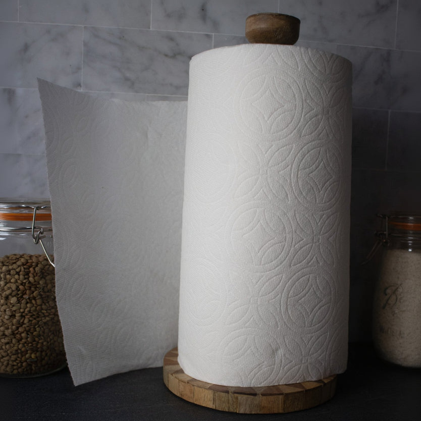 Southwestern Style Paper Towel Chevron Wood Base
