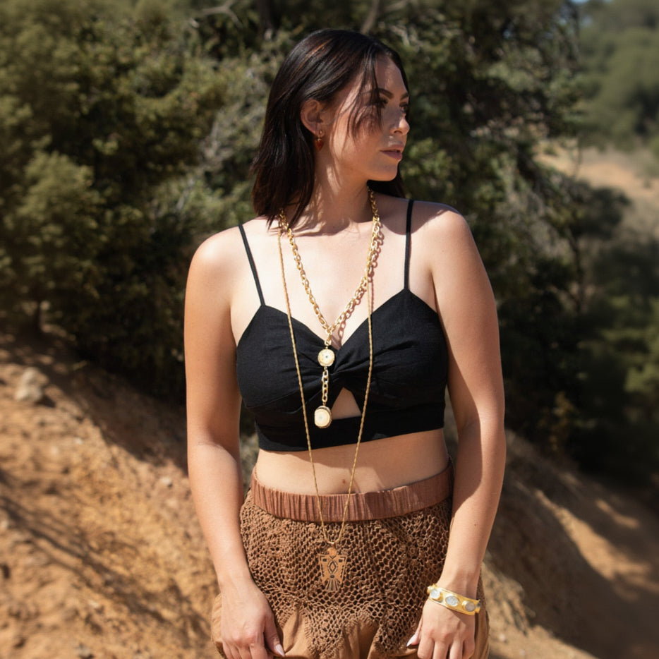 Solid Copper Thunderbird Charm Necklace
