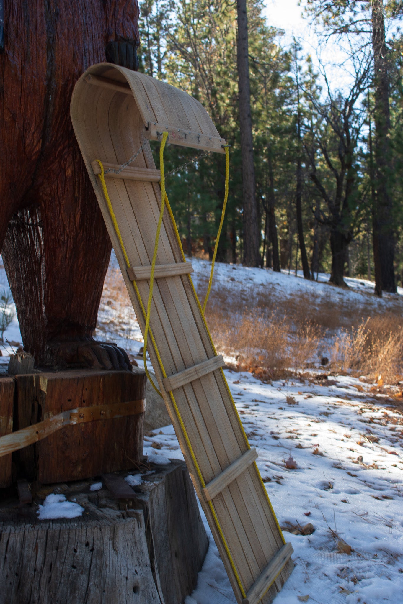 Wooden Antique Toboggan