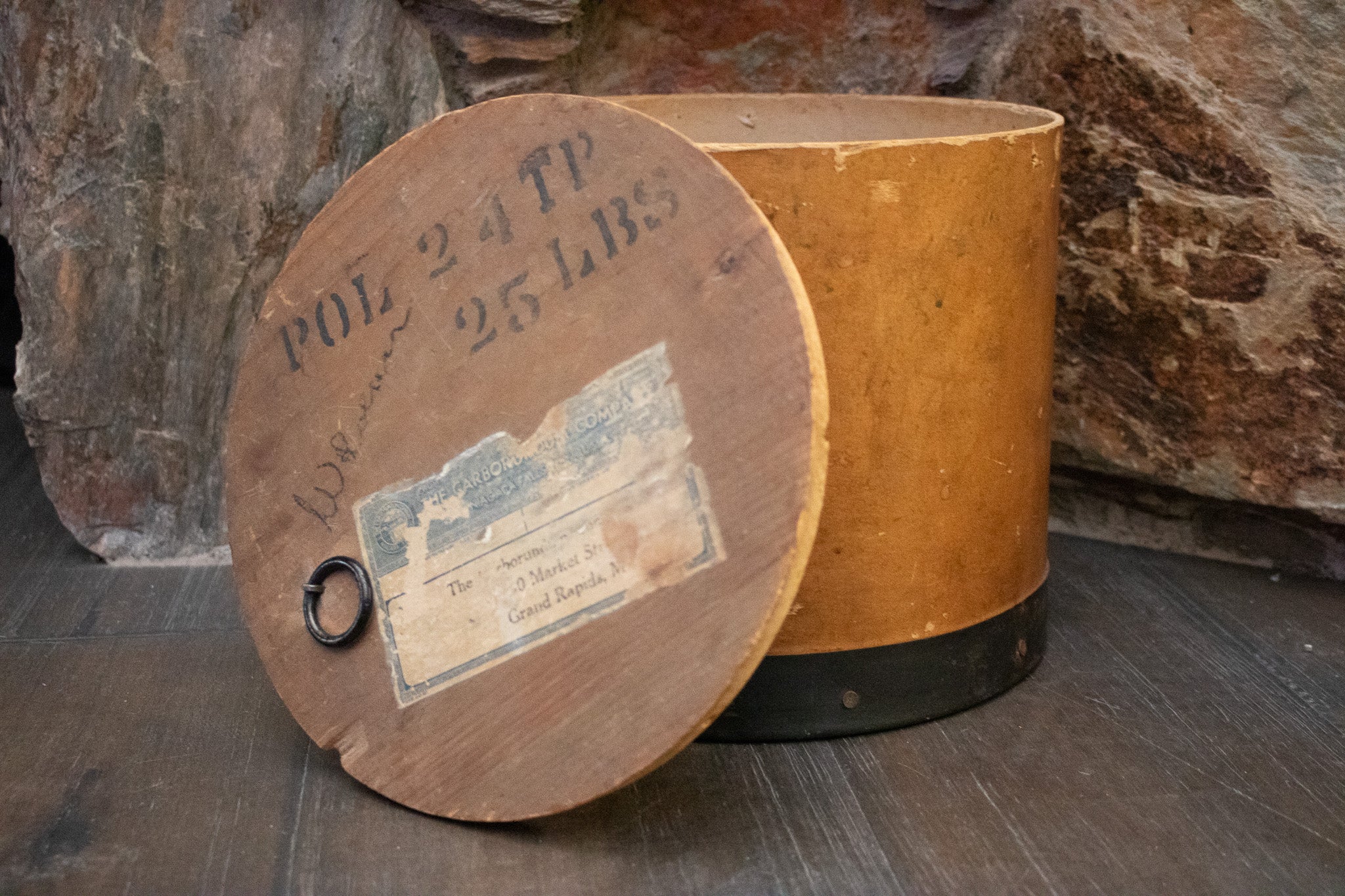 Vintage Sugar Box with Original Packing Label Stamp