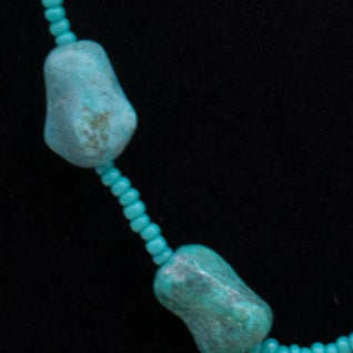 Blue Turquoise Dyed Howlite Stone Necklace