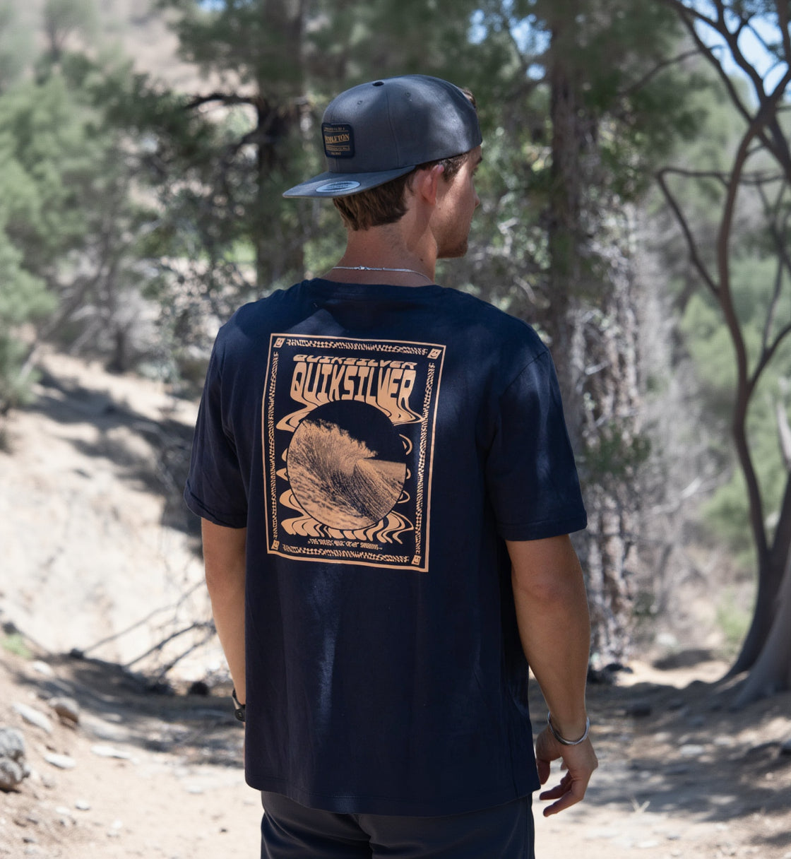 Quiksilver Navy Blue Graphic T-shirt