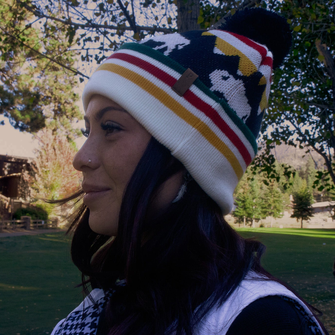 Pendleton Unisex RETRO Beanie with BUFFALO Print